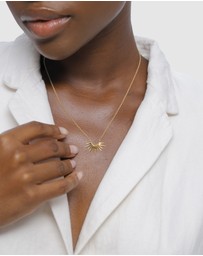 Elli Jewelry - Necklace Sun Pendant 925 Sterling Silver Gold-Plated
