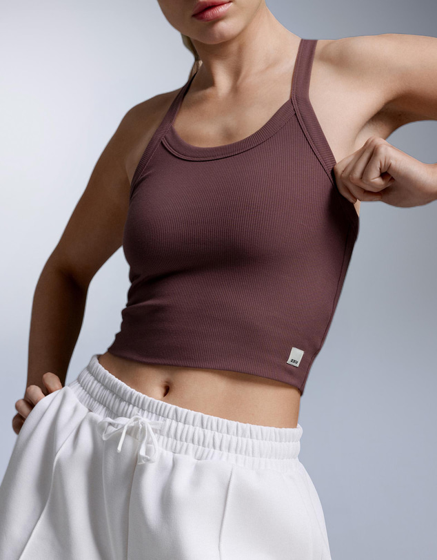 2XU - Fluid Tencel Rib Crop Singlet