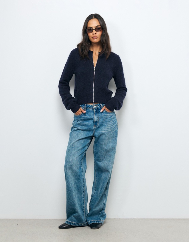 AERE - Maely Knit Bomber Cardigan