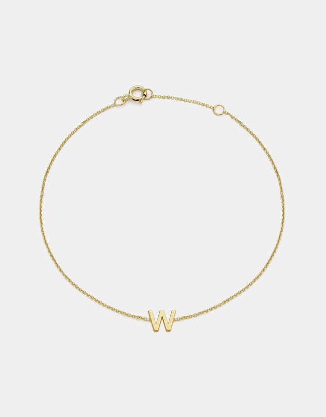 Zoe Olivia - 9K Gold Initial W Bracelet