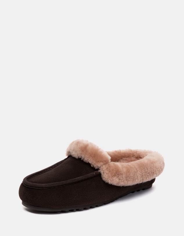 EVERAU - Australian Shepherd Ugg Noelle Cow Suede Upper Loafer Oxfords Flats