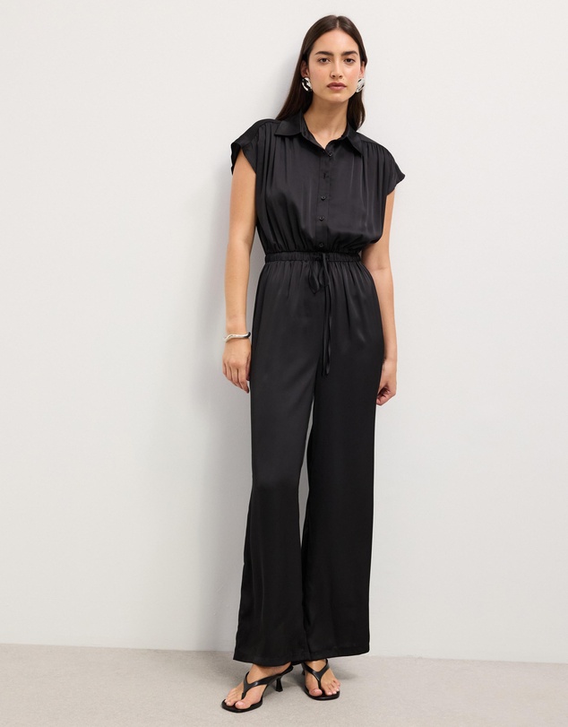 The Fated - Bryne Relaxed Satin Jumpsuit