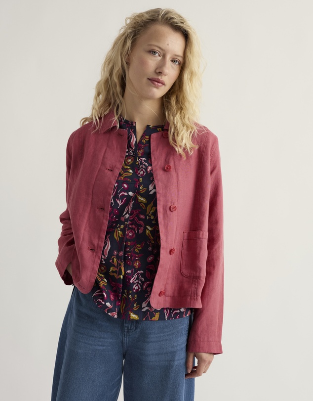 Seasalt - Seasalt Cornwall Pink Arame Linen Jacket