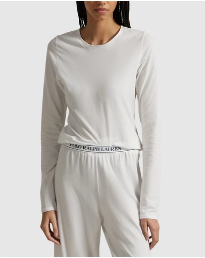 Polo Ralph Lauren - Club Cotton Long Sleeve Crew Neck Sleep T-Shirt