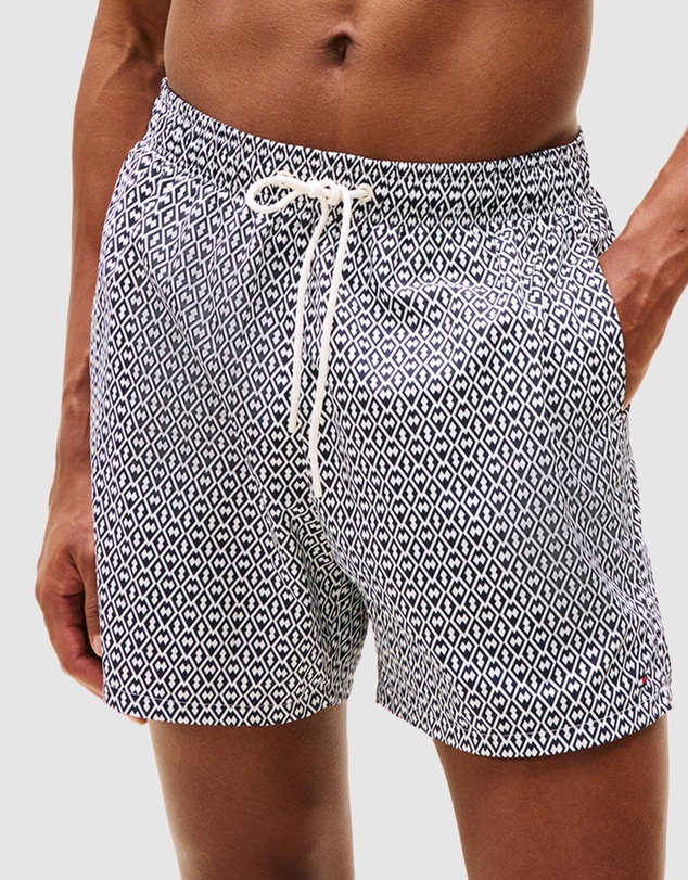 Tommy Hilfiger - Print Mid-Length Swim Shorts