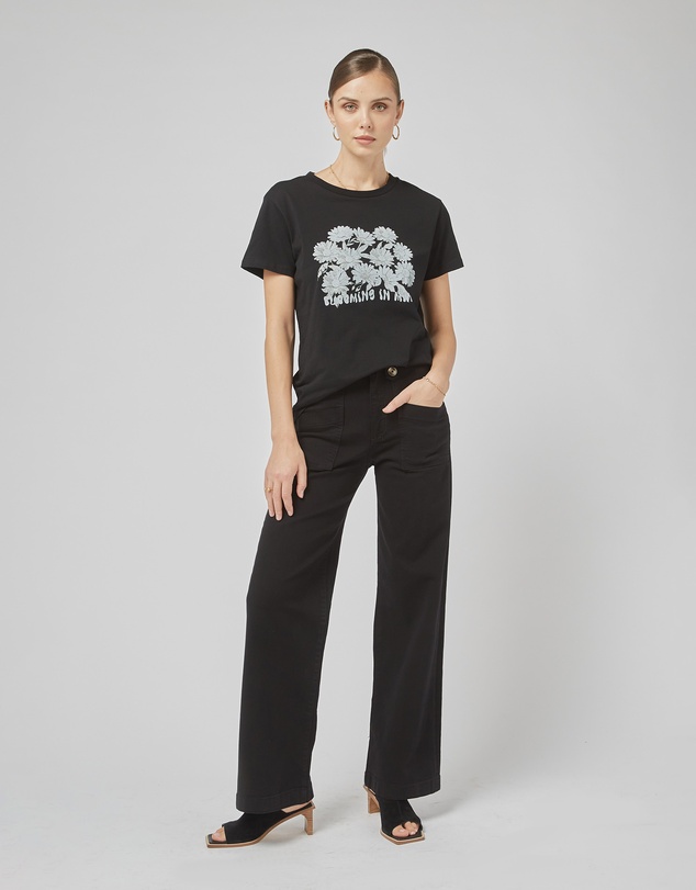 DRICOPER DENIM - Clare Black Printed Tee