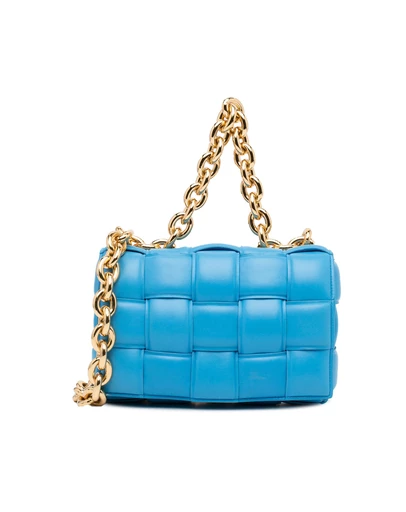 Pre-Loved by Azura Reborn - Pre-Loved Nappa Intrecciato Padded Chain Cassette Satchel