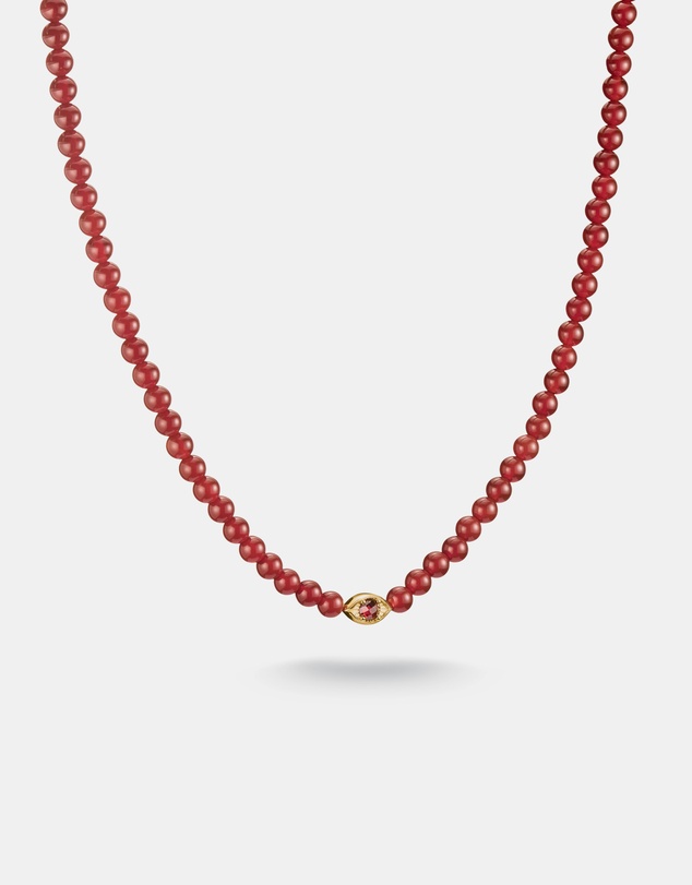 THOMAS SABO - THOMAS SABO Elyndra Necklace with Red Agate Beads