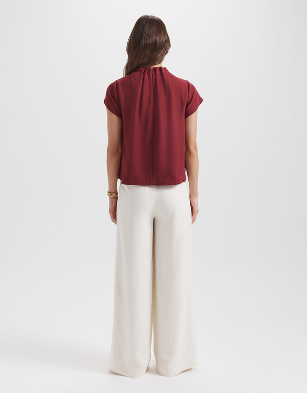 SABA - Willa High Neck Short Sleeve Top