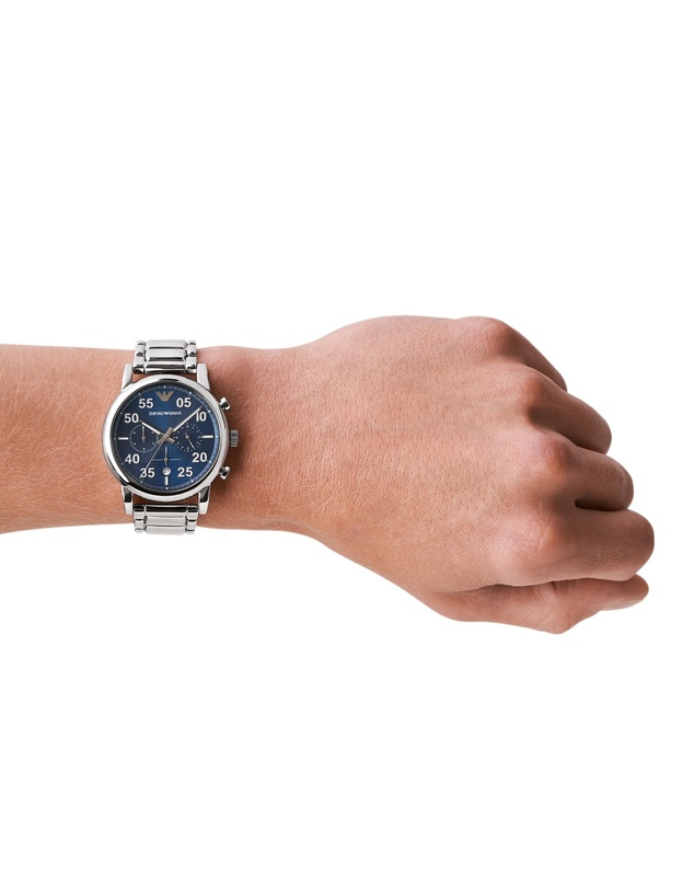 Emporio Armani - Silver Tone Chronograph Watch