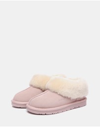 EVERAU - EverAU Ugg Homey Slipper Suede Cow Suede Upper House Shoes