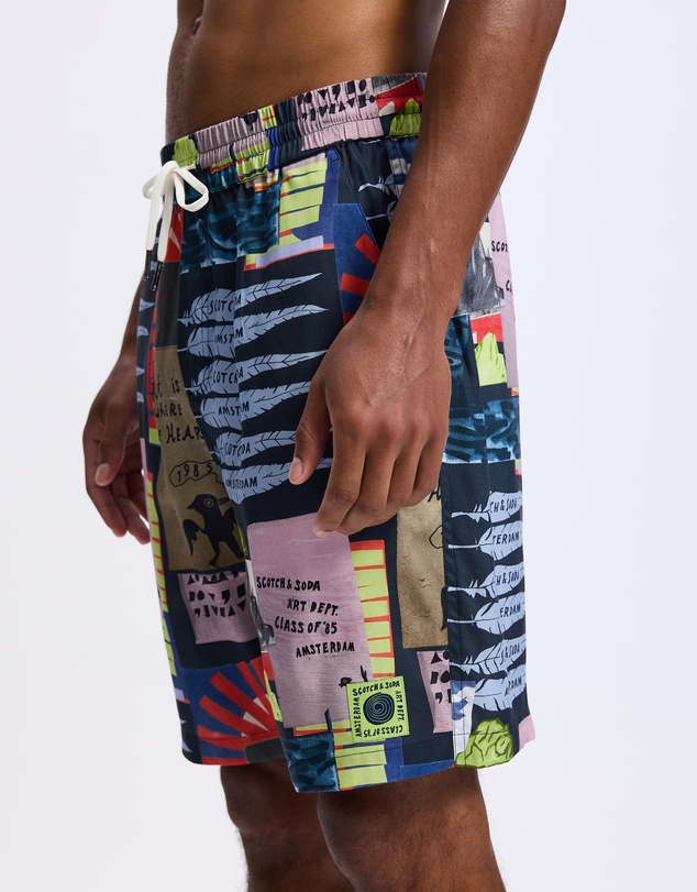 Scotch & Soda - Fave Printed Tencel Regular Fit Bermuda Shorts