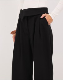 Calli - Tate Fold Over Waist Suit Pants