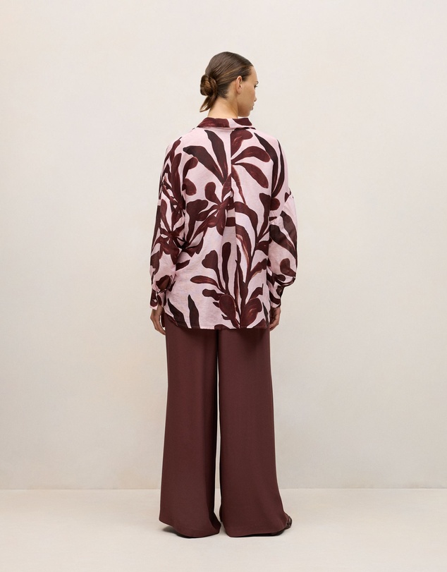 Trenery - Wakame Linen Silk Resort Shirt in Light Pink