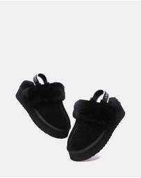 EVERAU - Australian Shepherd Ugg Waffle Platform Cow Suede Upper House Shoes