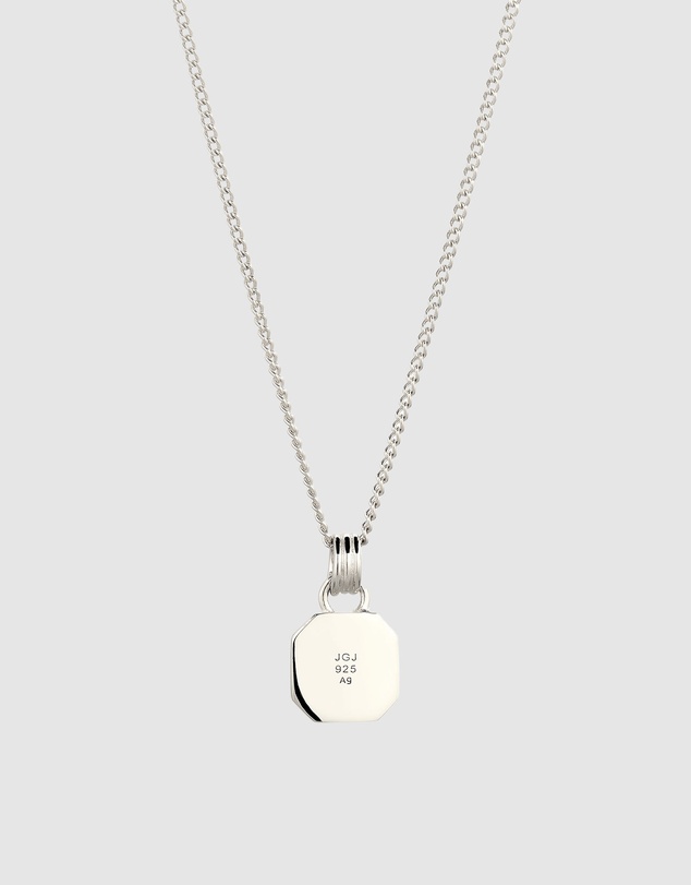 Kuzzoi - ICONIC EXCLUSIVE - Enamel Octagon Pendant Necklace in 925 Silver