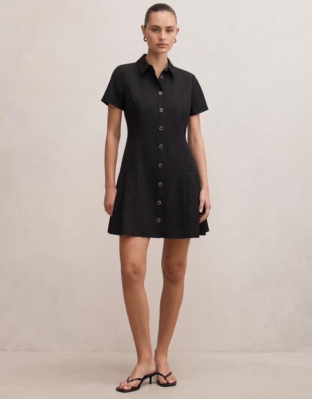 Forever New - Gigi Pleated Button Down Mini Dress