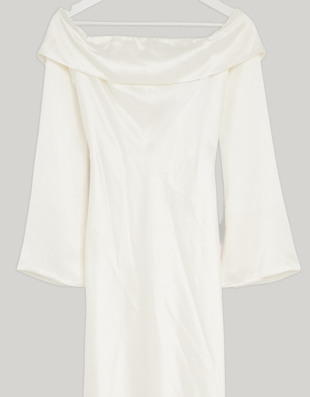 Revibe - Repaired MISHA Bianca Off Shoulder Long Sleeve Gown - AU 8