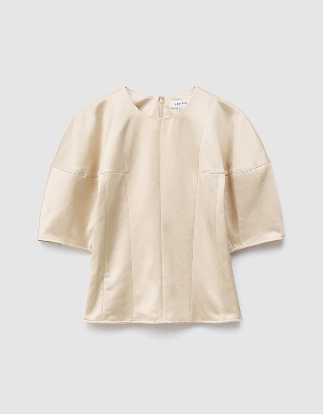 & Other Stories - Satin Puff-Sleeve Top