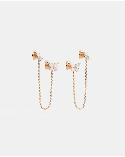 By Charlotte - Dancing in the Wind Chain Earrings