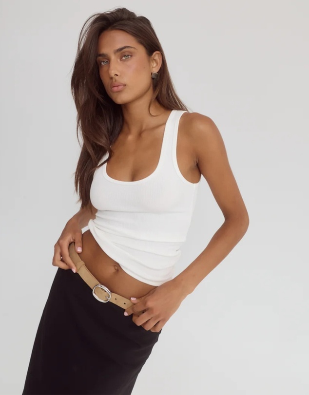 CENDRE - Bennet Belt Blonde Suede Silver