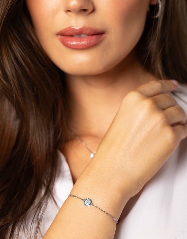 Mestige - Evil Eye Bracelet - Silver Plated