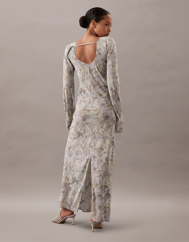 Calvin Klein - Printed Scoop Neck Maxi Dress