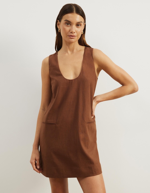 Atmos&Here - Luna Linen Blend Mini Dress