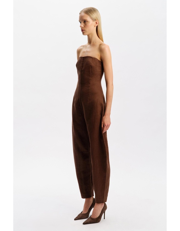 Bardot - Lysette Barrel Linen Jumpsuit
