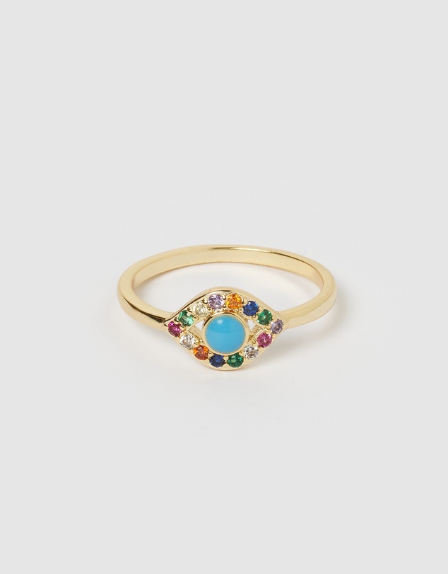 Izoa - Jordana Eye Ring Gold