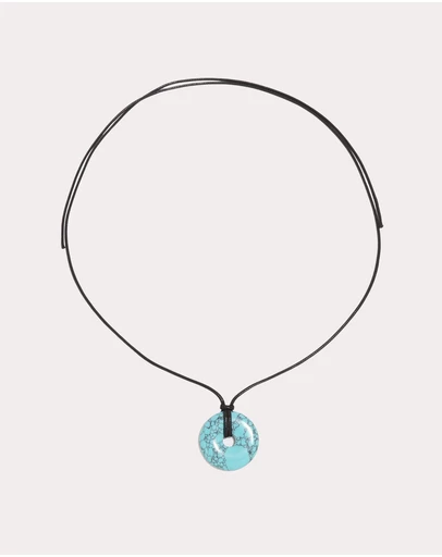 Petit Moments - Stone Disc Corded Necklace