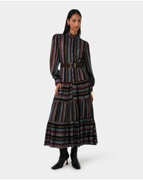 Forcast - Roxana Linen Tiered Maxi Dress