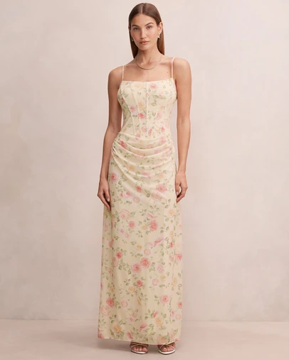 Forever New - Maeve Corset Mesh Maxi Dress