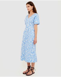 Staple the Label - Solea V-Neck Midi Dress