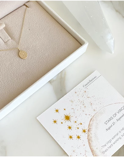 Luna Rae - Solid Gold - Stars of Virgo Diamond Necklace