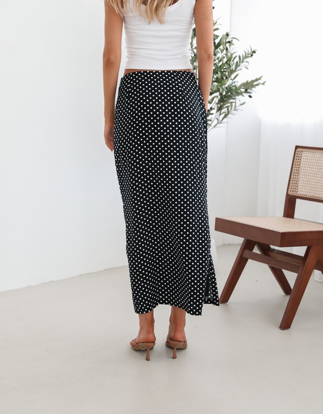 Esther & Co - Jeannette Skirt - Black Spot