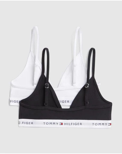 Tommy Hilfiger - 2-Pack Signature Logo Triangle Bra - Teens