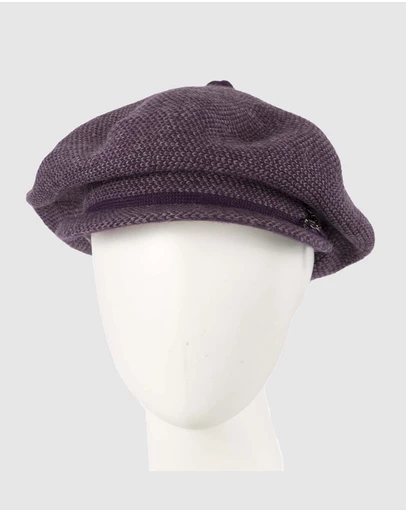 Max Alexander - European Made Purple Soft Woven Wool Beret Cap