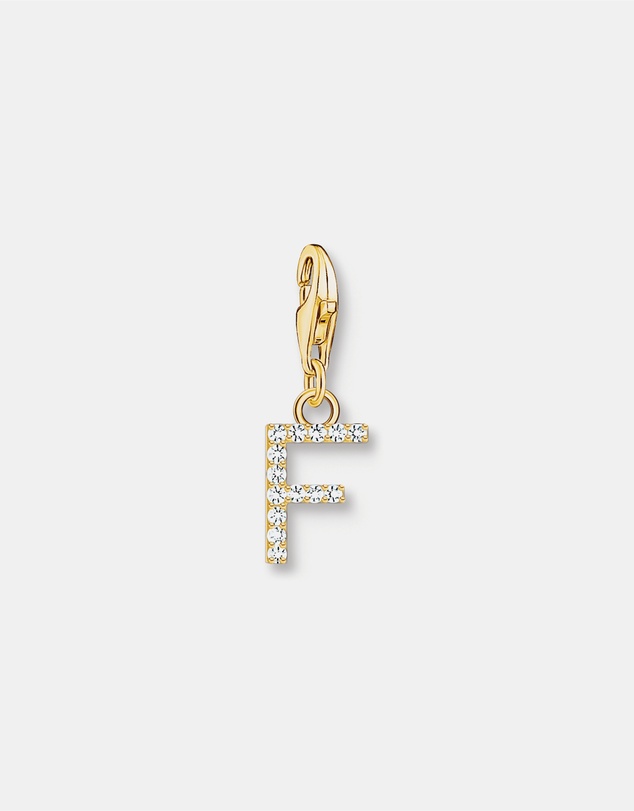 THOMAS SABO - Charm Pendant Letter F Gold Plated