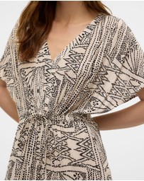 Vero Moda - Menny Sleeved Printed Midi Dress