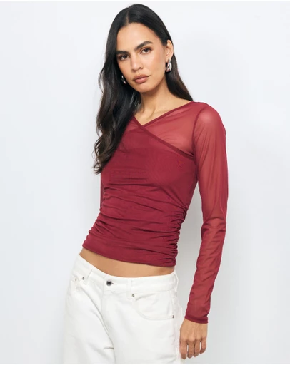AERE - Aura Crossover Mesh Top