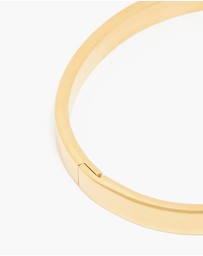 Lovisa - Waterproof Gold Plated Stainless Steel Diamante Hinged Bangle