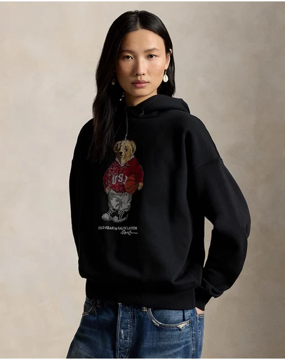 Polo Ralph Lauren - Rhinestone Polo Bear Fleece Hoodie