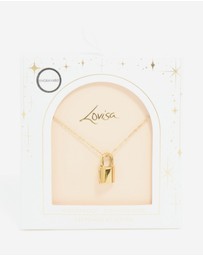Lovisa - Waterproof Gold Plated Stainless Steel Lock Pendant Necklace