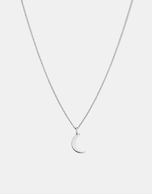 Luna Rae - Sterling Silver - Paperclip Crescent Necklace
