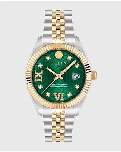 Philipp Plein - DATE SUPERLATIVE 34mm Gold-Tone Analogue