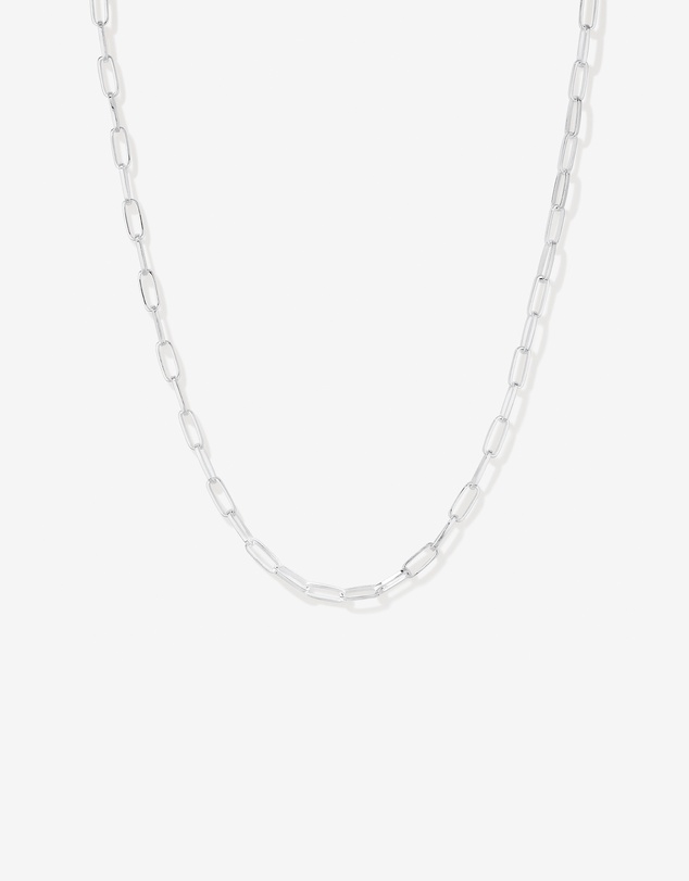 Michael Hill - 46cm (18.1”) 5.5mm-6mm Width Paperclip Chain in Sterling Silver
