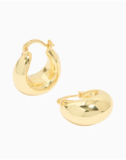 Lovisa - Gold Plated Brass Medium Huggie Earrings
