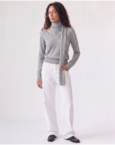 Style Addict - Wren Top - Light Grey