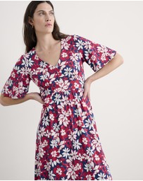 Seasalt - Seasalt Cornwall Seashore Floral Yacht Chateaux Dress (Half Sleeve)